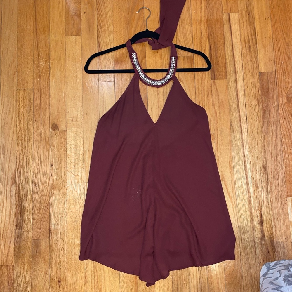 Bedazzled Tie Neck Top